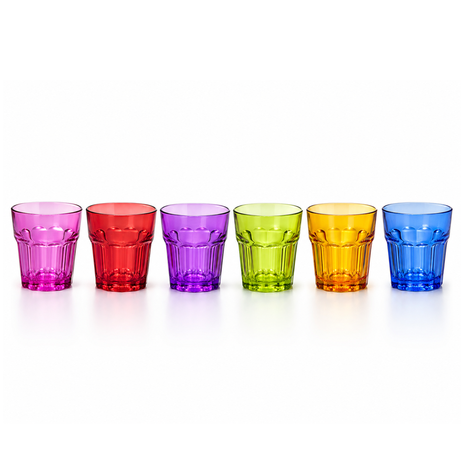 Casablanca 300 colored glass tumbler set of 6 by Rayan Glass