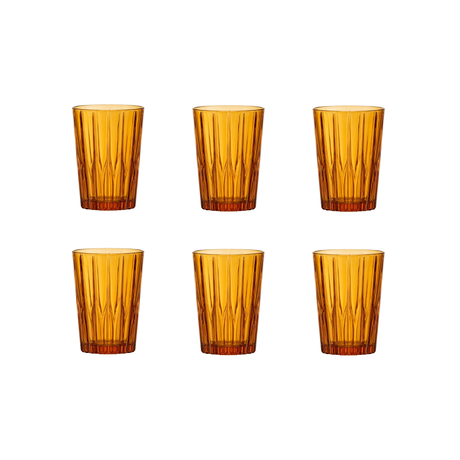 Girona Luster 120 ml amber shot glass set of 6 by Rayan Glass