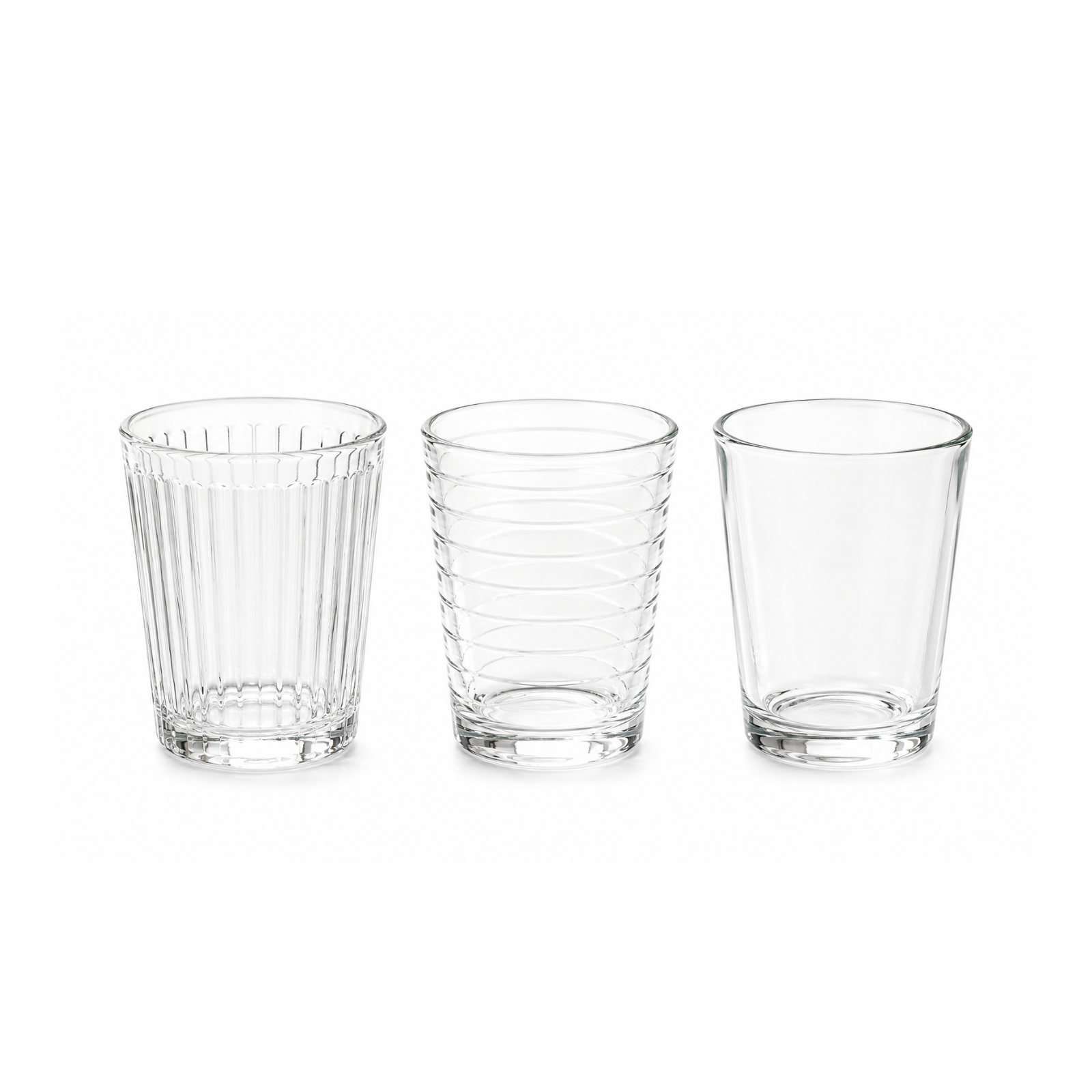 Rayan Maldini Short clear drinking glass set of 6 pieces