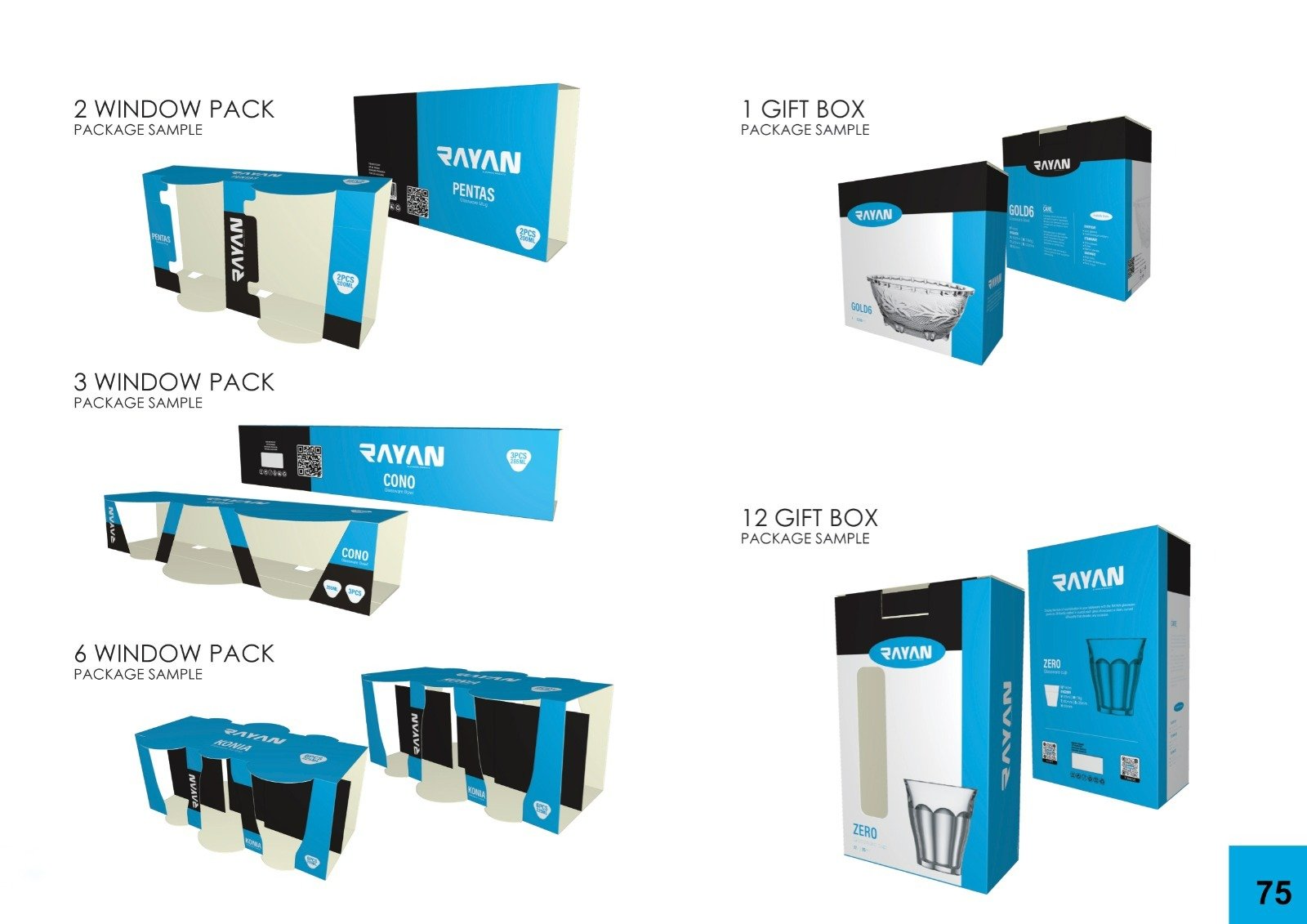 packaging for Rayan Glass Products